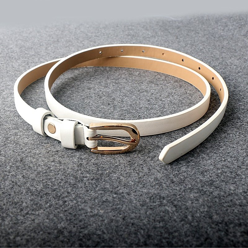 Simple and versatile women's clothing accessories pin buckle thin waist thin belt