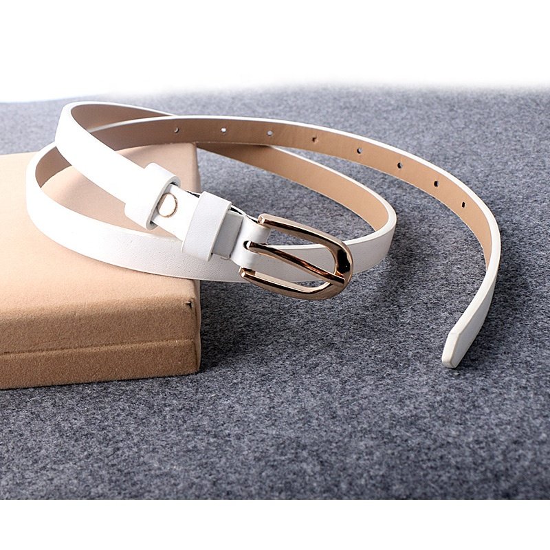 Simple and versatile women's clothing accessories pin buckle thin waist thin belt