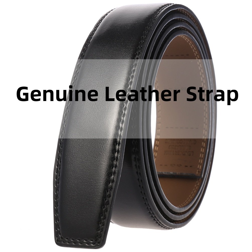 Factory Promotional Style 3.5cm Luxury Men's Automatic Buckle Leather Belt Strap Cow Leather Business Belt Strap