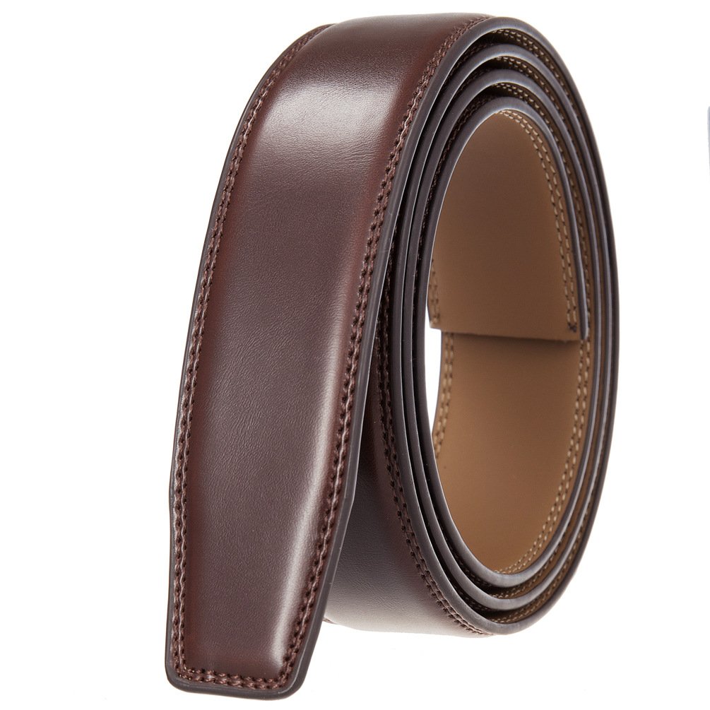 Factory Promotional Style 3.5cm Luxury Men's Automatic Buckle Leather Belt Strap Cow Leather Business Belt Strap