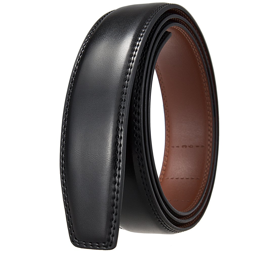 Factory Promotional Style 3.5cm Luxury Men's Automatic Buckle Leather Belt Strap Cow Leather Business Belt Strap