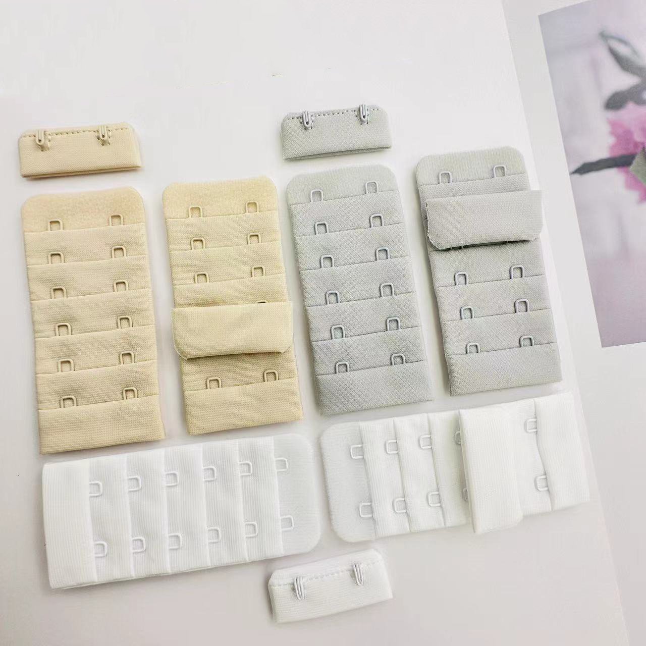 Factory Custom Clothing Accessories Bra Backbuckle Comfortable Bra Extender 2 Hooks and eye Underwear Accessories