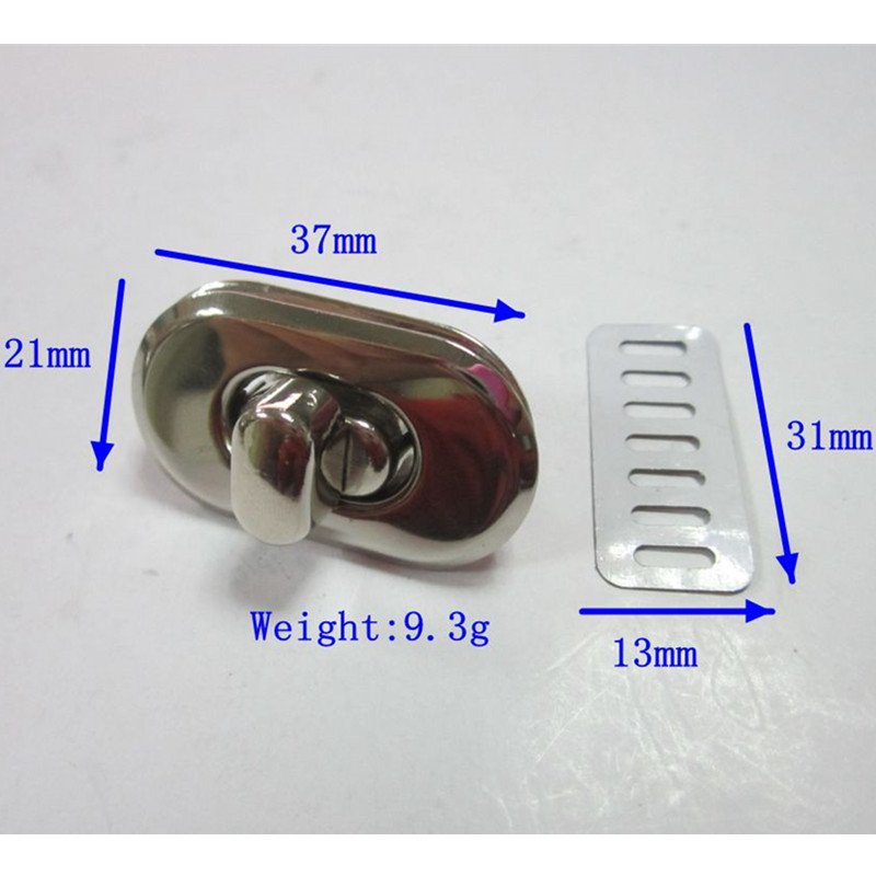 High Quality Wholesale 37*21*31*13mm Wallet Lock Flip Lock Buckle Metal Twist Lock