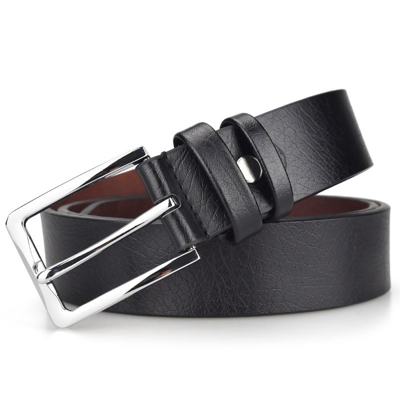 Factory Men's Leather Belt Men Waist Belt Pin Buckle Genuine Leather Belt
