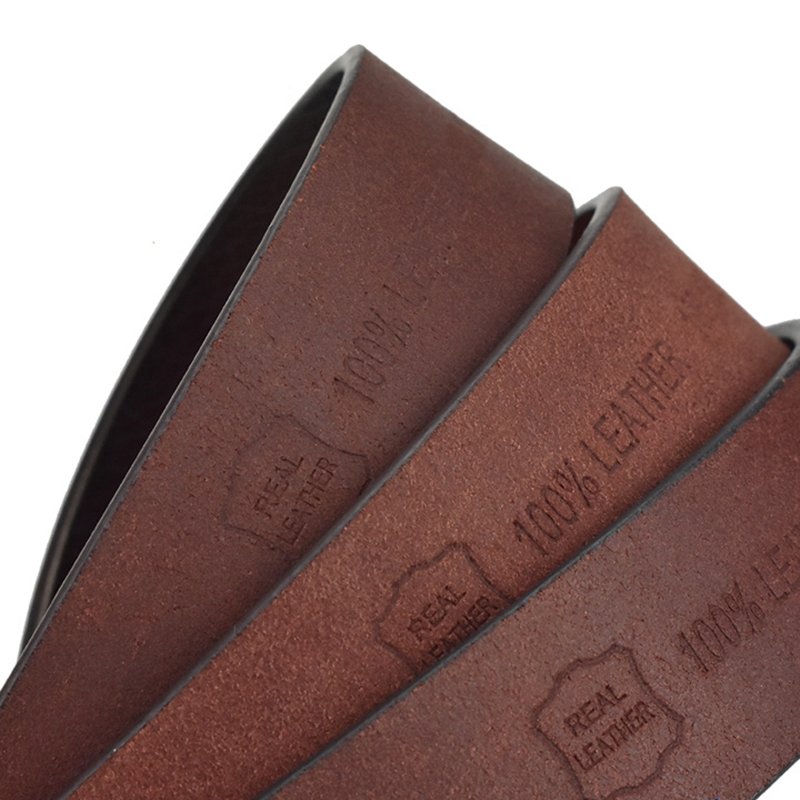 Factory Men's Leather Belt Men Waist Belt Pin Buckle Genuine Leather Belt