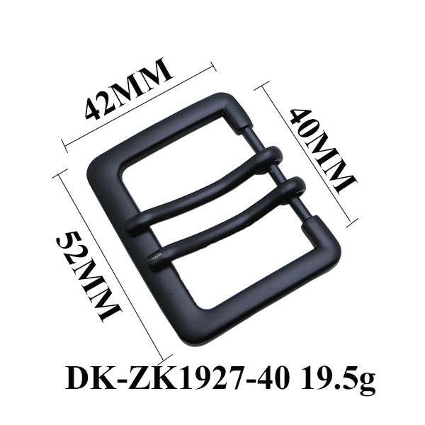 Western Style Ultra Black 35MM Zinc Alloy Belt Buckle With Double Pin For Mens Leather Strap Hardware
