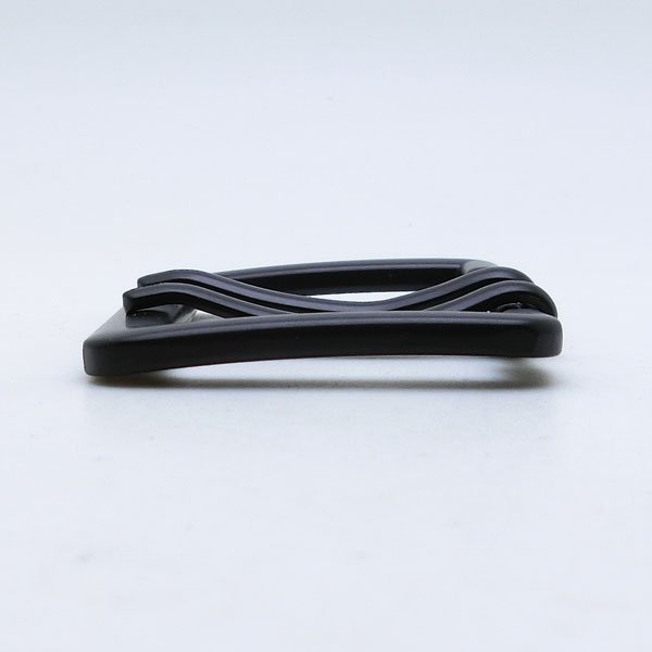 Western Style Ultra Black 35MM Zinc Alloy Belt Buckle With Double Pin For Mens Leather Strap Hardware