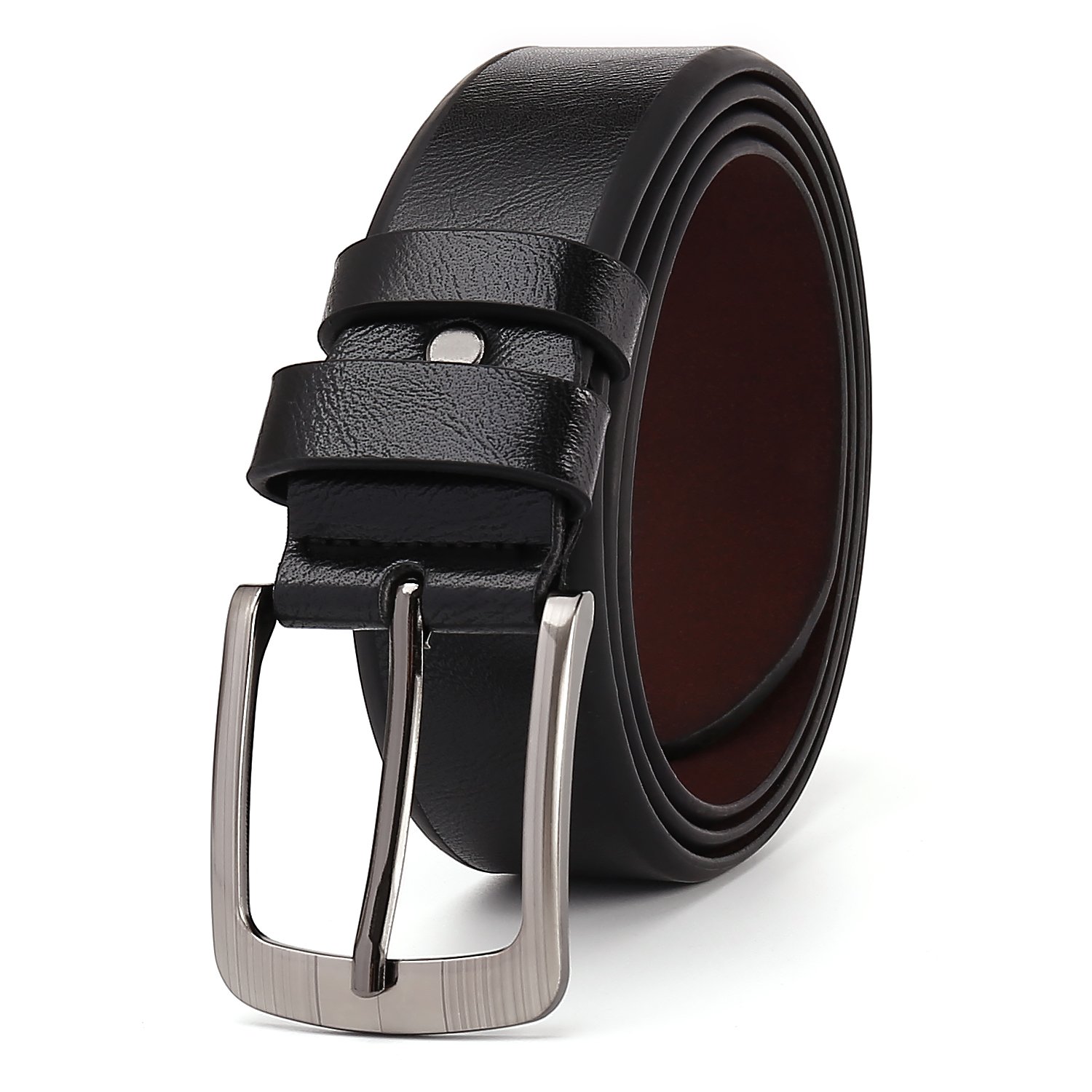 Hot Sale Pu leather Alloy Buckle Vintage Stylish High Quality BlackLeather Belt for Men