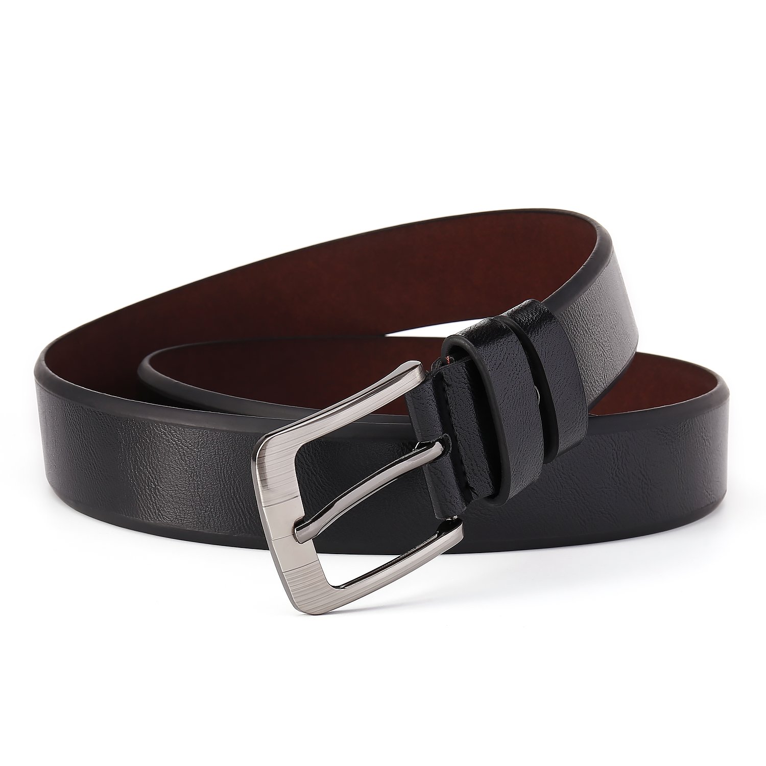 Hot Sale Pu leather Alloy Buckle Vintage Stylish High Quality BlackLeather Belt for Men