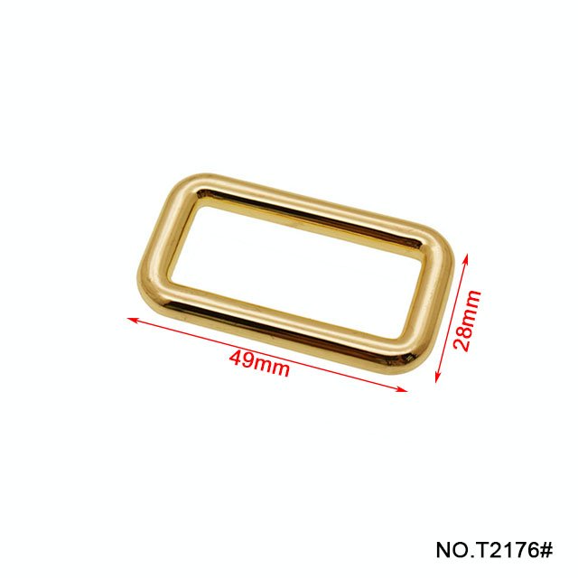 Bag accessories square metal ring manufacturer custom handbag hardware zinc Alloy rectangle buckle strap connector