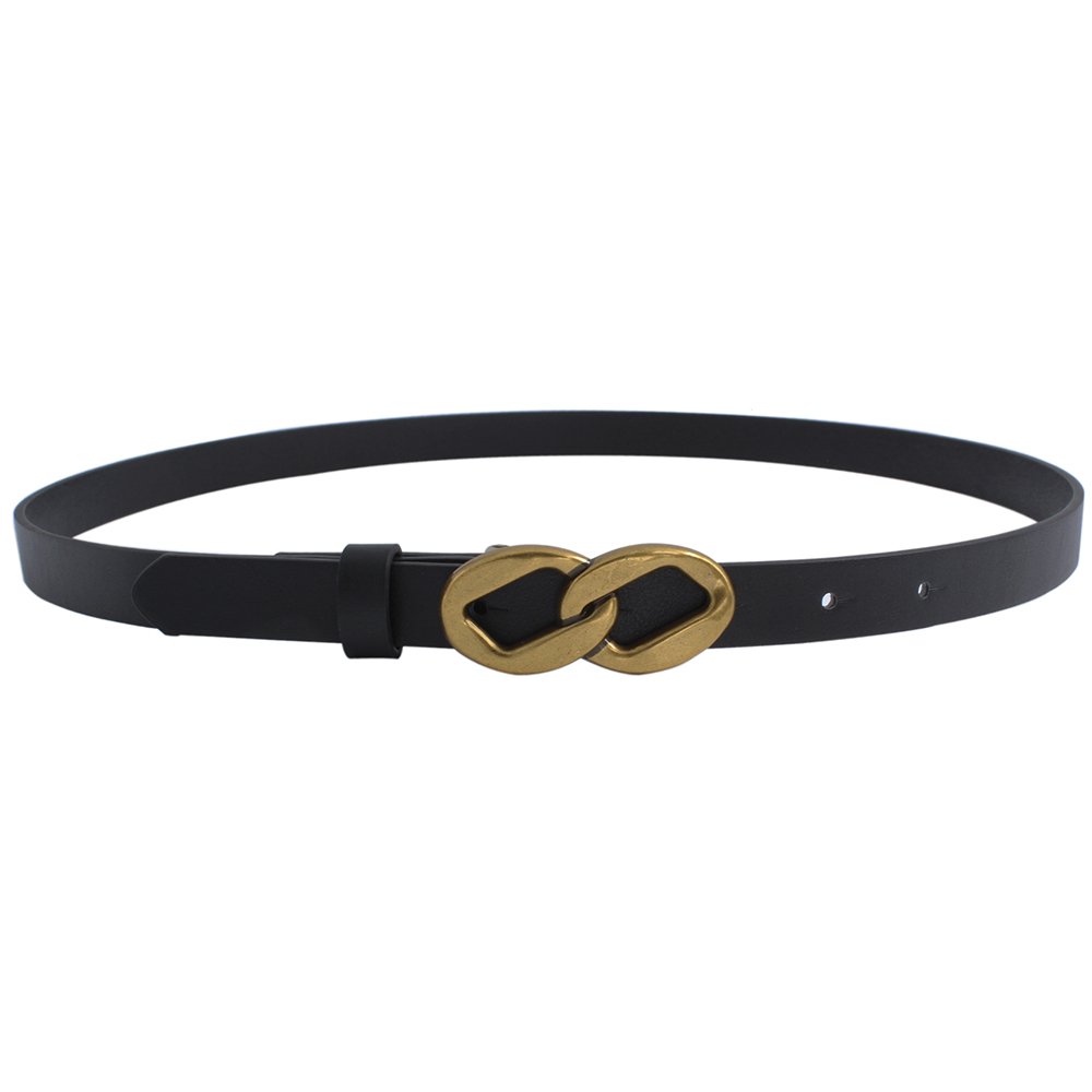 Women Belt PU Chain Textured Buckle Thin Belt Casual Ladies Belt Factory OEM Wholesale Fashion Female 80-110cm HS12617 CN;ZHE