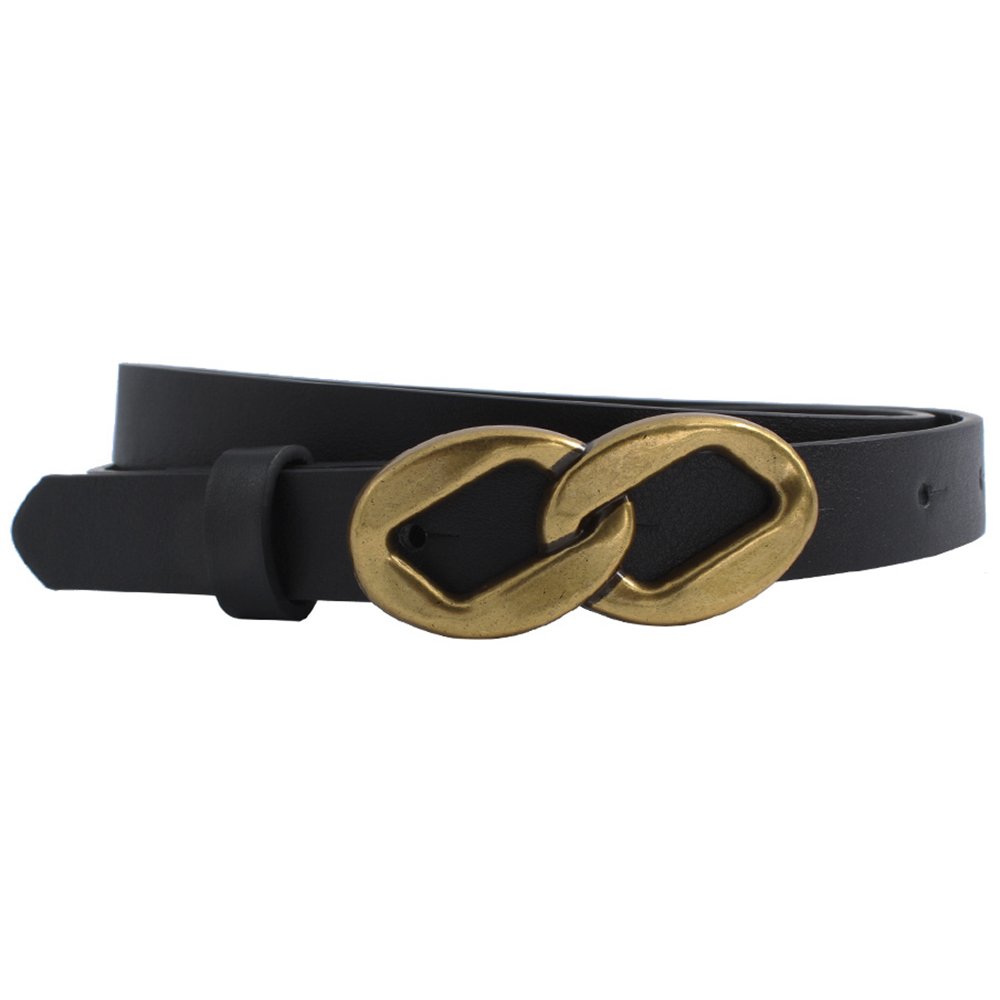 Women Belt PU Chain Textured Buckle Thin Belt Casual Ladies Belt Factory OEM Wholesale Fashion Female 80-110cm HS12617 CN;ZHE