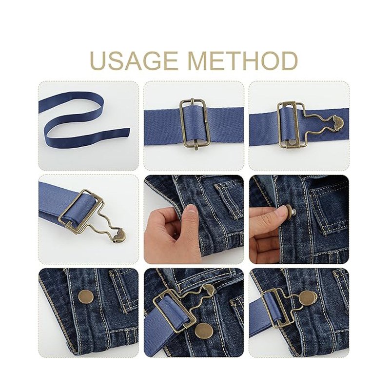 Adjustable Bronze Buckles and Buttons for Bib Pants Jeans DIY Sewing Accessories 38mm Metal Overall Buckles Replacement