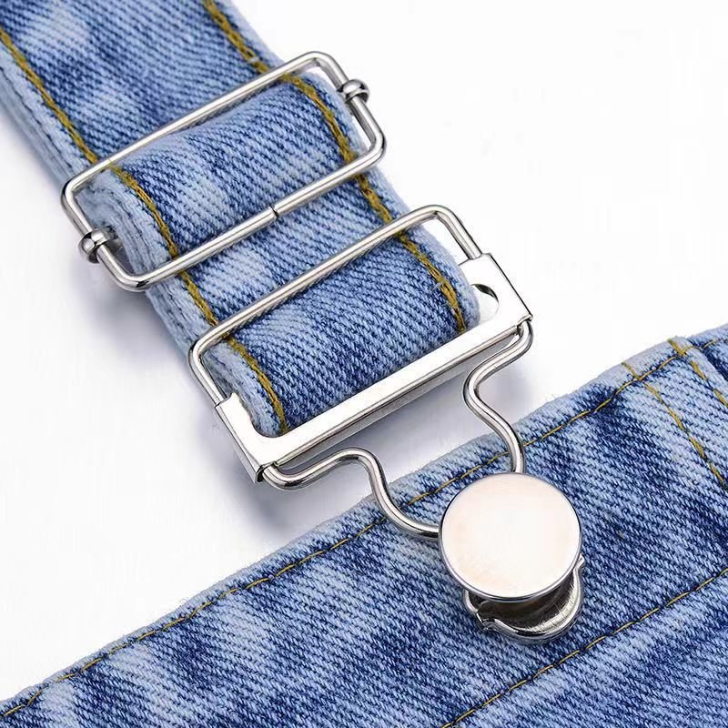 Adjustable Bronze Buckles and Buttons for Bib Pants Jeans DIY Sewing Accessories 38mm Metal Overall Buckles Replacement