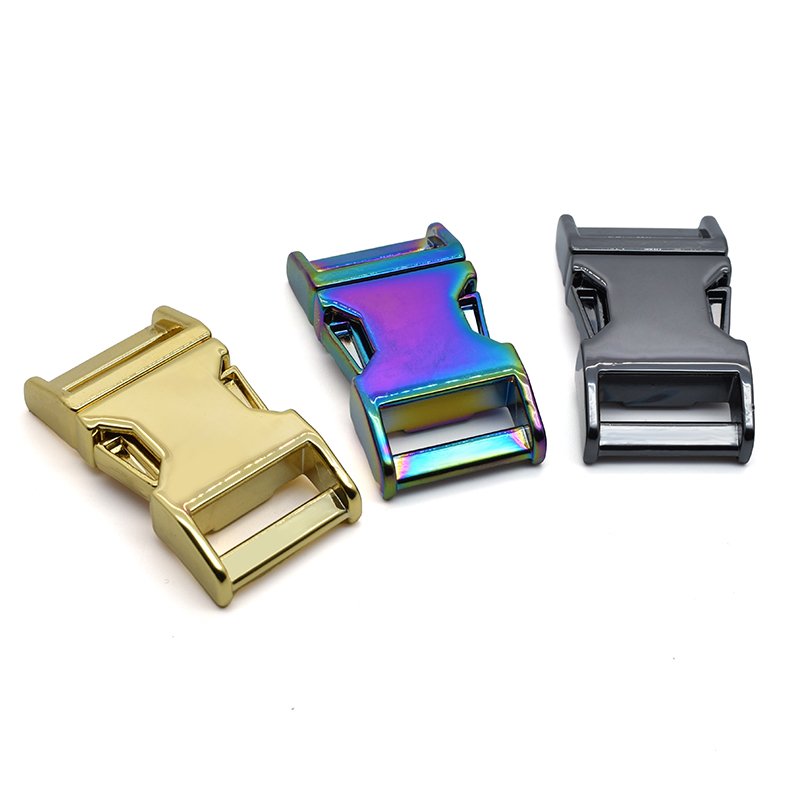 Wholesale 25mm Metal Pet Hardware Accessory Logo Blanks Alloy Quick Side Release Buckle For Dog Collar And Backpack Straps