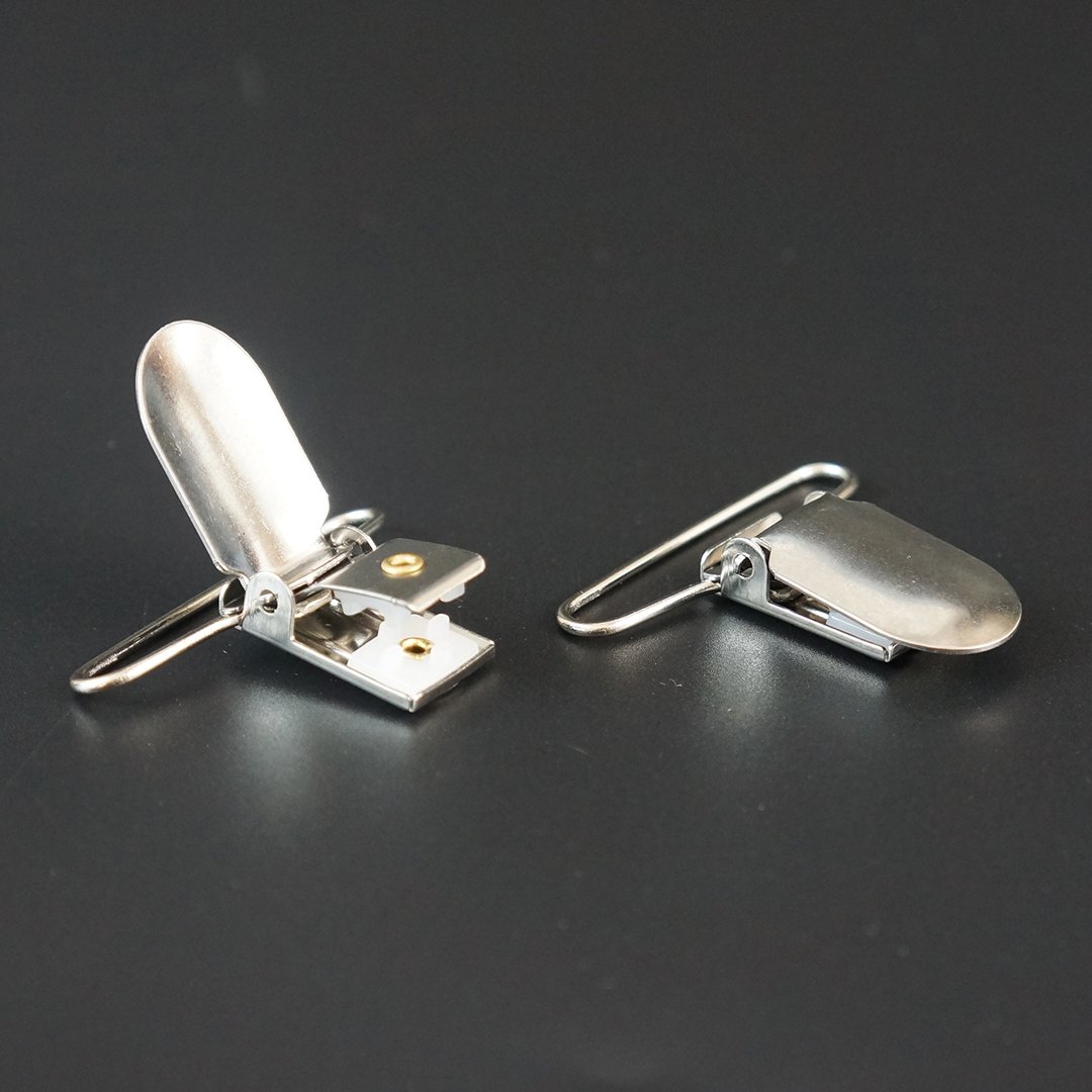 quadrate shape Duck Mouth buckle Strap hardware metal crocodile buckle with rubber Suspenders Buckle Clips