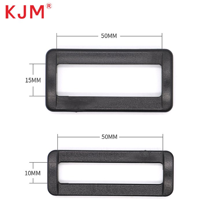 KJM OEM 1 Inch Rectangle Recycle Plastic Square Ring Buckle for Backpack Strap End Hiking Backpack