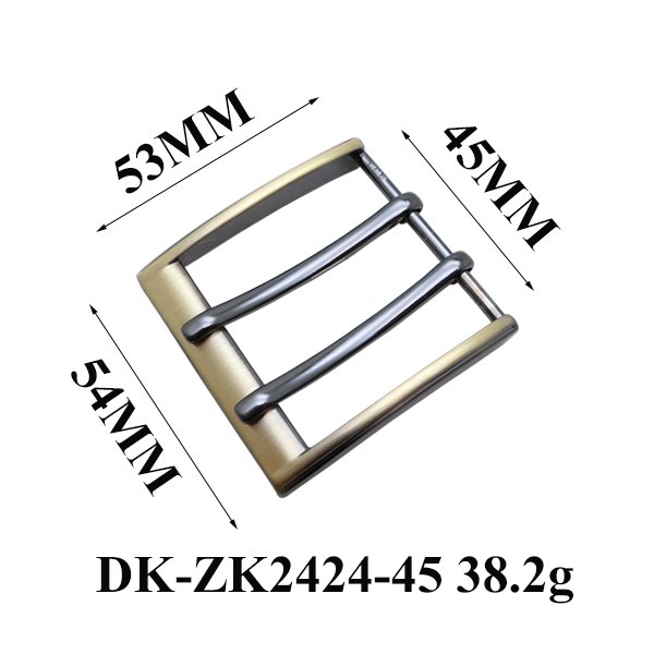 High-Grade Zinc Alloy Bag Accessory Western Metal Belt Buckle With Double Pin For Man Leather Perforated Belt