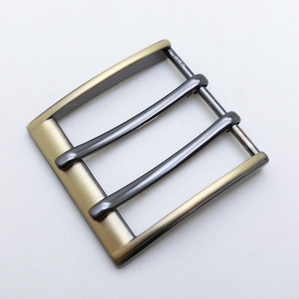 High-Grade Zinc Alloy Bag Accessory Western Metal Belt Buckle With Double Pin For Man Leather Perforated Belt