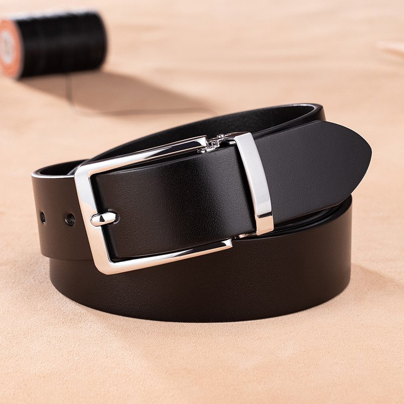 Luxury 100% Genuine Leather Belt for man Pin Buckle Cowhide Casual Dress Belt for Men