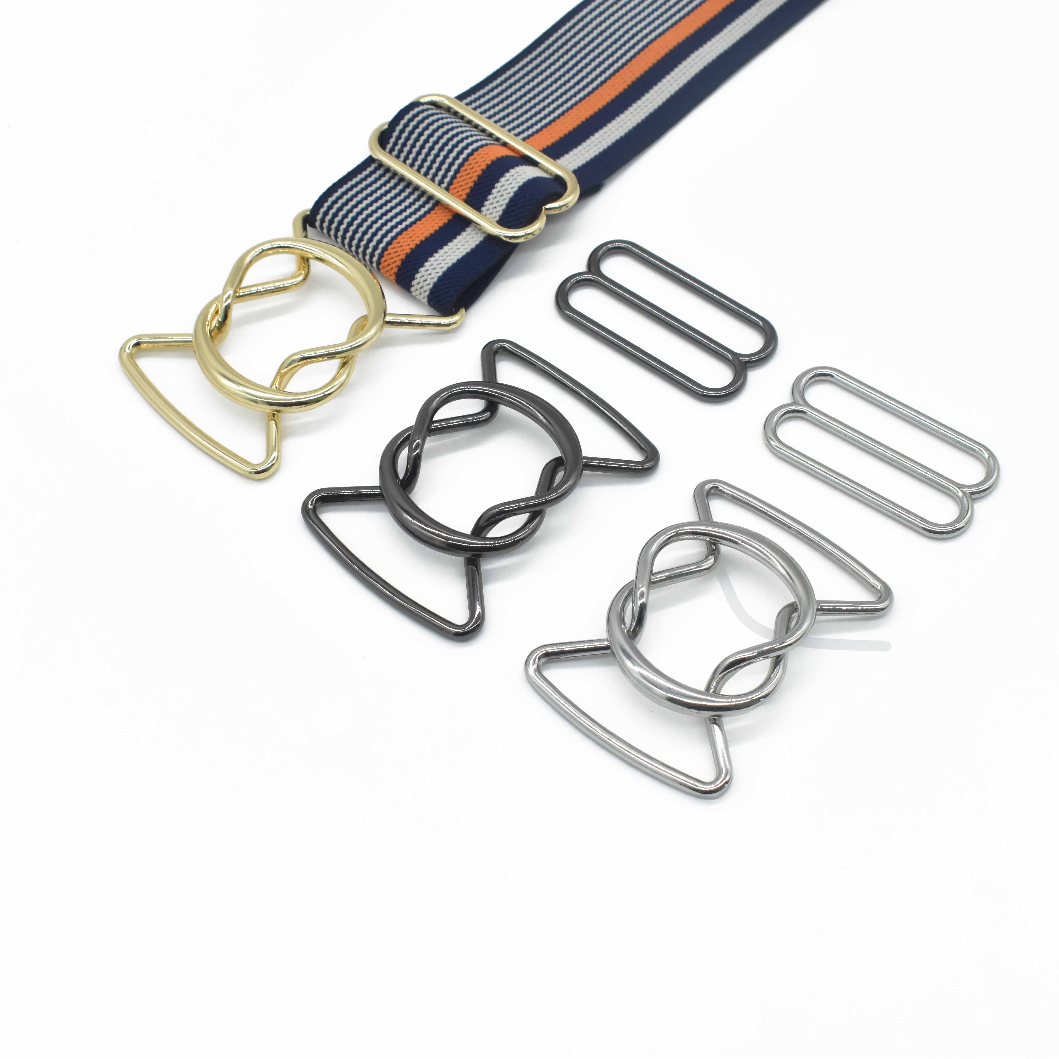 Rust Resistant Personalized 50mm Front Joint Metal Clip Buckle Round Interlocking Belt Clasp Buckles