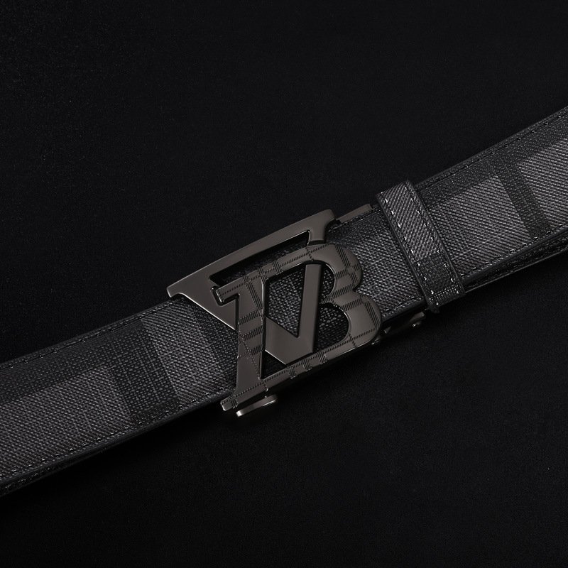 Men's Leather Belts Genuine Leather Automatic Buckle Belts New Alphabet Buckle Belt for Man