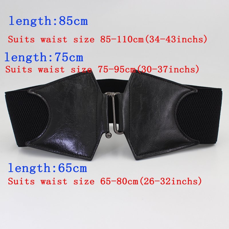 Plus size 65CM/75CM/85CM New Design Vintage Women Waistband Elastic Ladies Fashion Buckle Elastic Dress Wide Belt