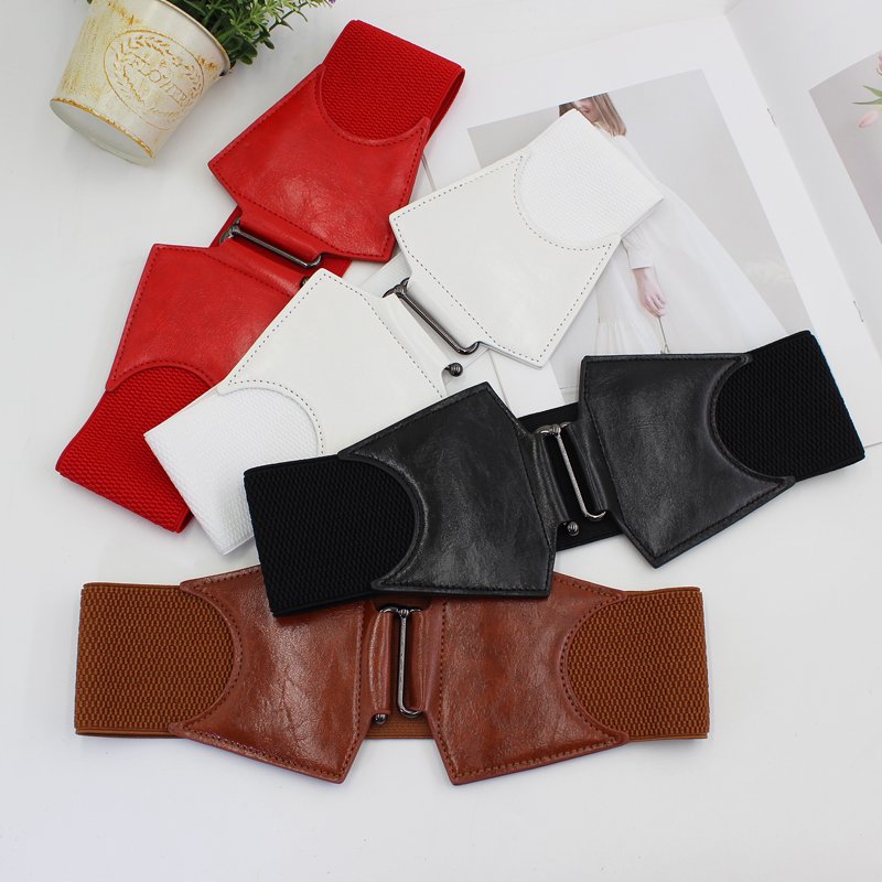 Plus size 65CM/75CM/85CM New Design Vintage Women Waistband Elastic Ladies Fashion Buckle Elastic Dress Wide Belt