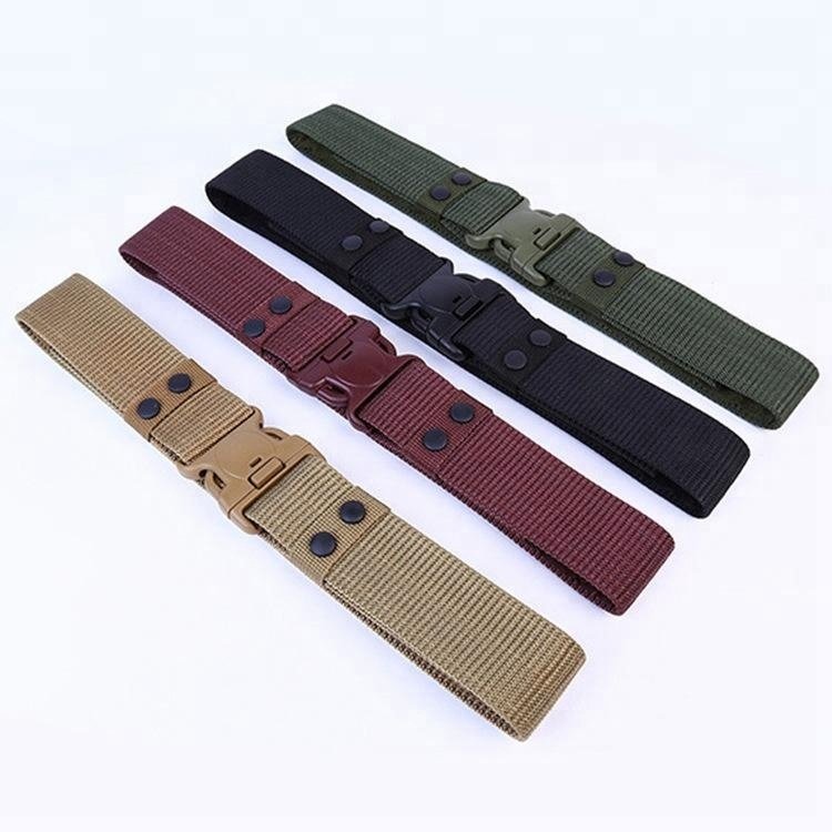 5.5cm Custom Buckle Nylon Canvas Belt For Men