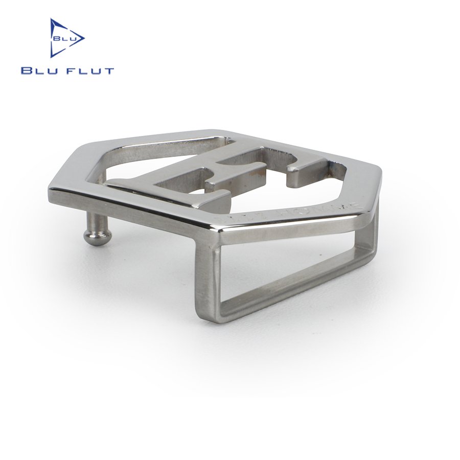Blu Flut Hot sale Customized High quality Custom Metal silver black gold belt buckle for men Steel Custom Letter Belts Buckle