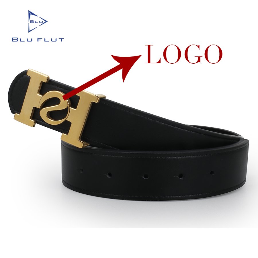 Blu Flut Hot sale Customized High quality Custom Metal silver black gold belt buckle for men Steel Custom Letter Belts Buckle