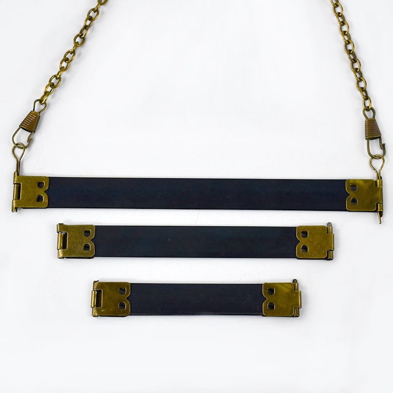 Meetee BF010 20cm Handmade Sewing Accessories Internal Alloy Frame Clasp Lock Handbag Wallet Bag Handle DIY Buckle Purse Frame