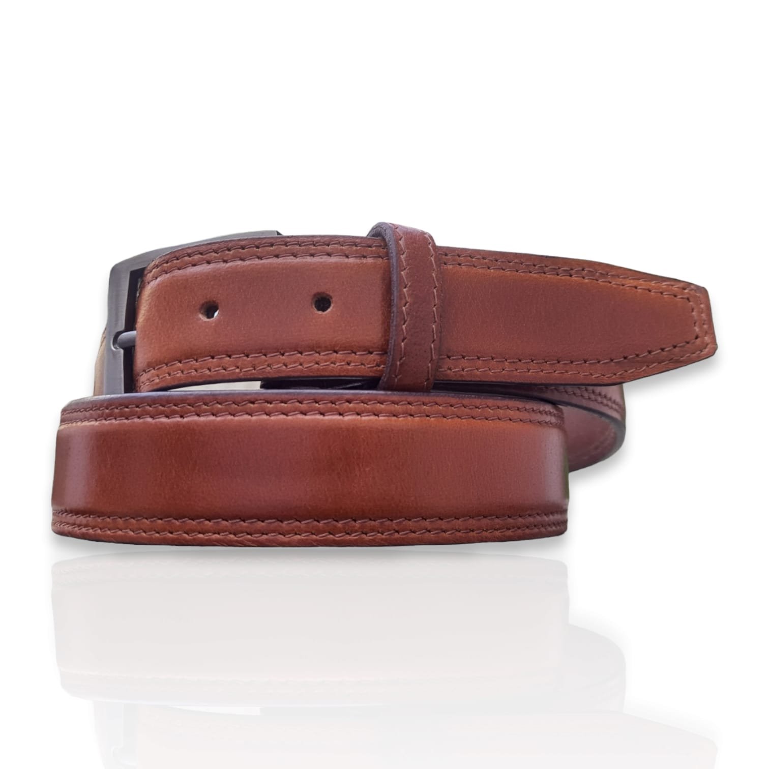Genuine Pure Cow Full Grain Leather Formal Belt Imported High Quality Luxury Design Buckle Custom Manufactured Wholesale Fashion