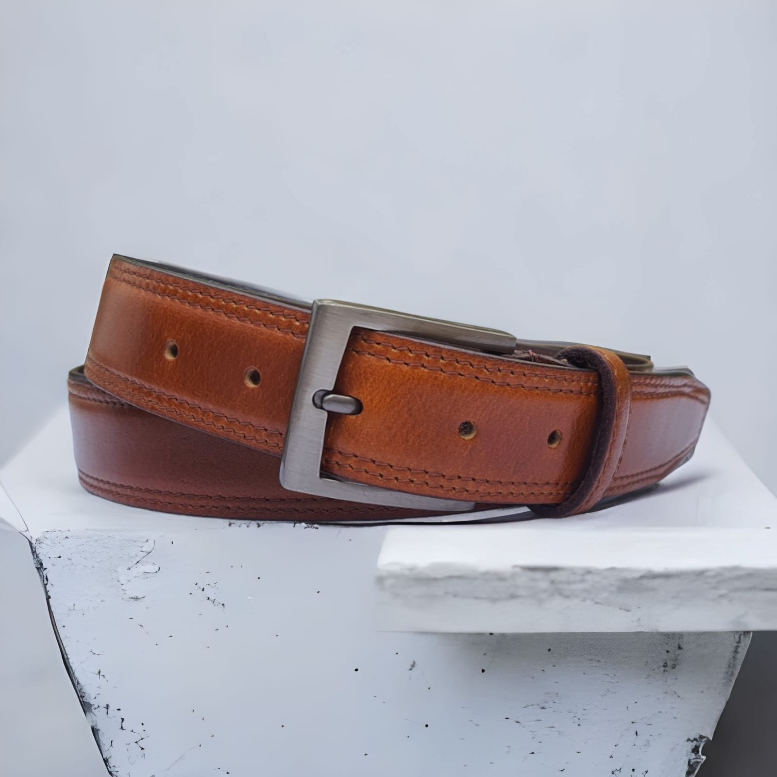 Genuine Pure Cow Full Grain Leather Formal Belt Imported High Quality Luxury Design Buckle Custom Manufactured Wholesale Fashion
