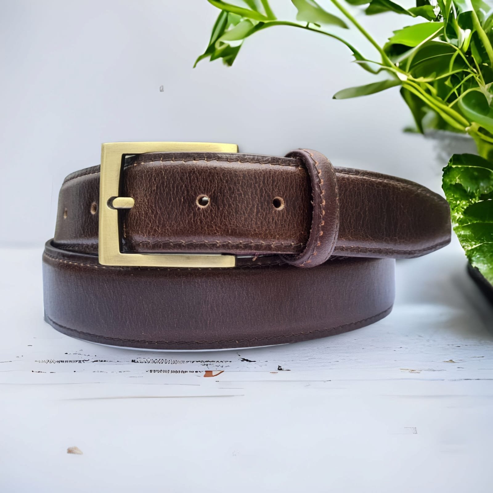 Genuine Pure Cow Full Grain Leather Formal Belt Imported High Quality Luxury Design Buckle Custom Manufactured Wholesale Fashion