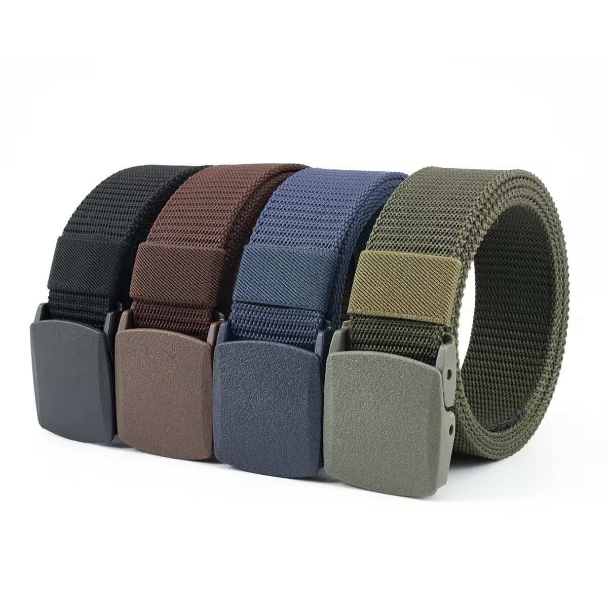 Custom High Quality Strap Automatic Buckle Nylon Belt Male Tactical Waist Belt Men Canvas Fabric Belts