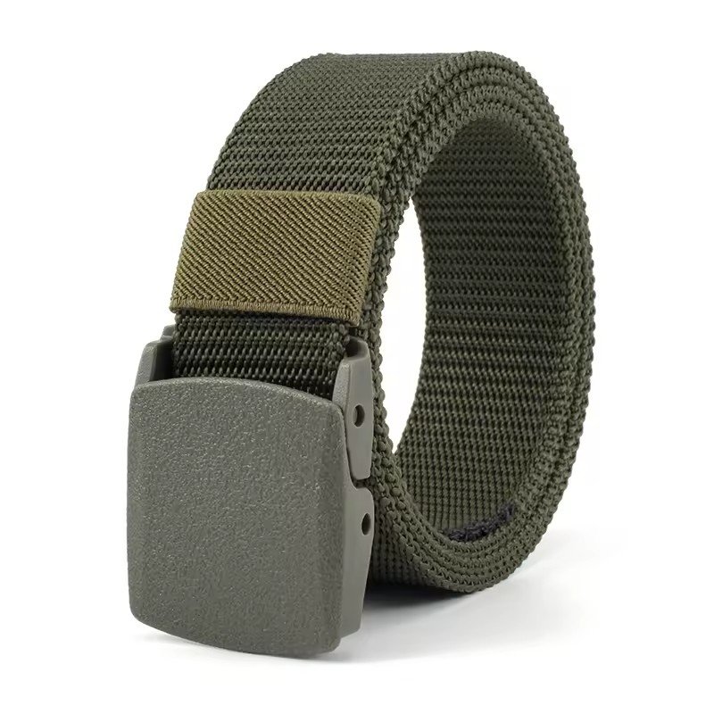 Custom High Quality Strap Automatic Buckle Nylon Belt Male Tactical Waist Belt Men Canvas Fabric Belts