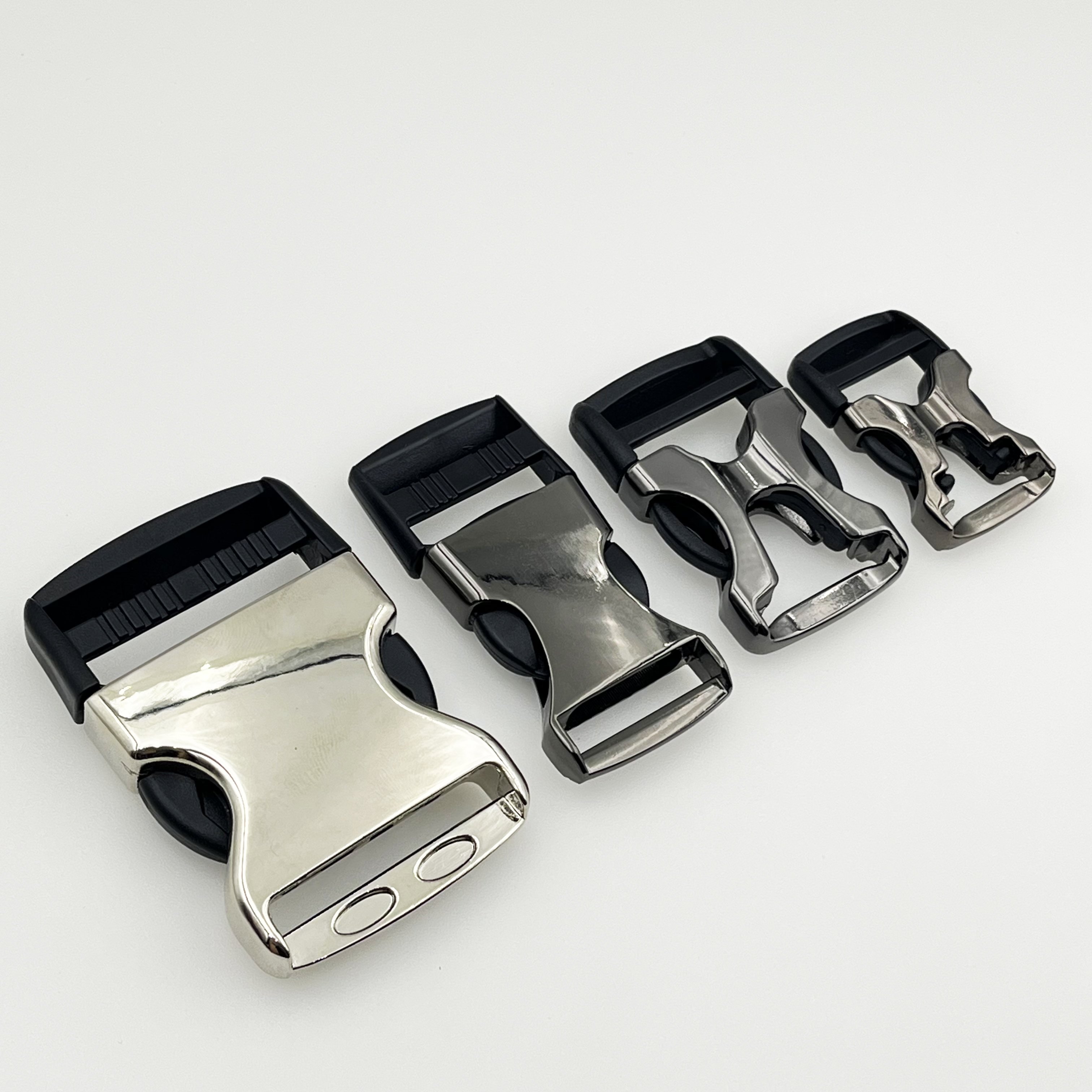 Factory POM Plastic 20mm Quick Release Motorcycle Helmet Webbing Buckle Black Plastic Pet Vest Harness Belt Buckle Lock