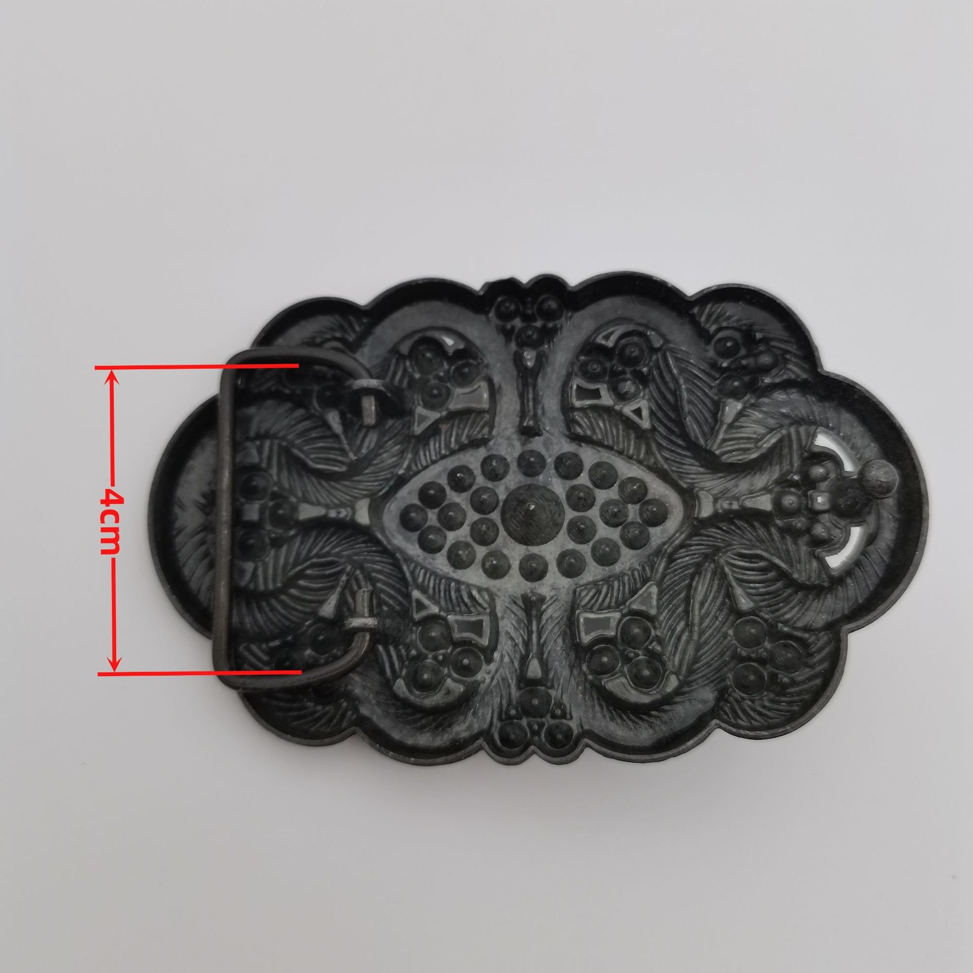 Wholesale Alloy Turquoise Rhinestone Bling Belt Buckle Unisex Cable Twine Engraved Design American Western Belt Buckle 40 mm