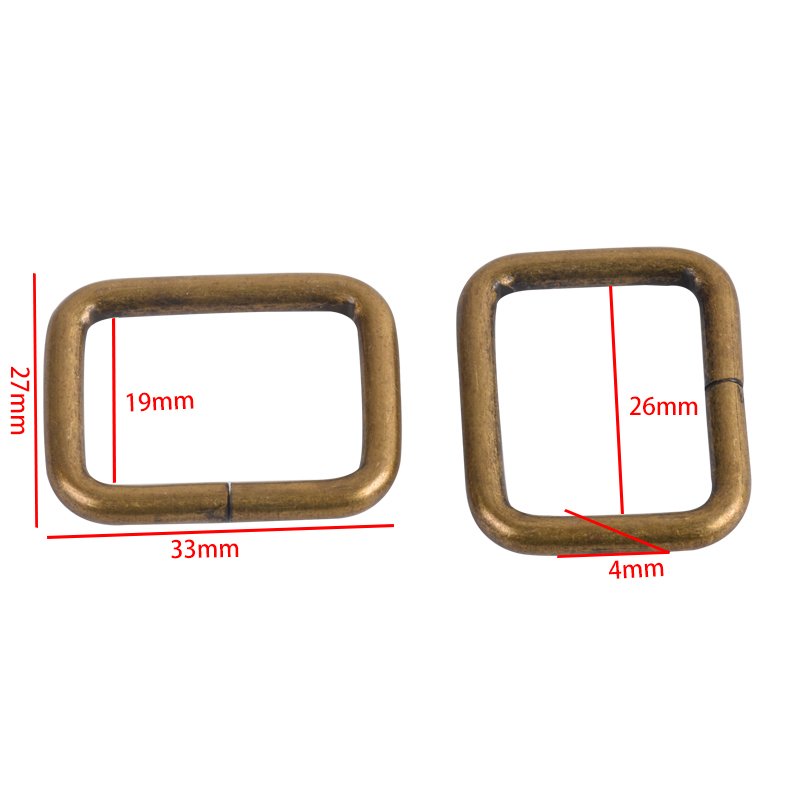 Antique Brass Color Key Buckle Swivel Snap Hook Tri-glide Slider Adjuster Buckle Zipper Pull Slider Square Ring Buckle