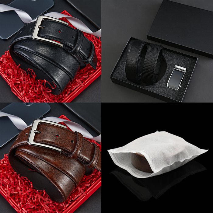 Black Brown Fashion Man Custom Logo Zinc Alloy Automatic Ratchet Buckle Real Leather Belts Men Genuine Leather Belt