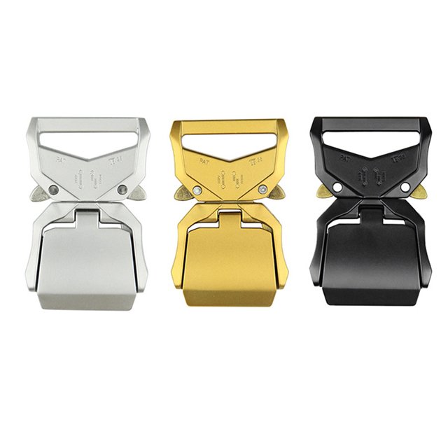 Turun patented Aluminum alloy 50mm safety belt buckle 2inch backpacks release metal buckle mens metal belt buckles