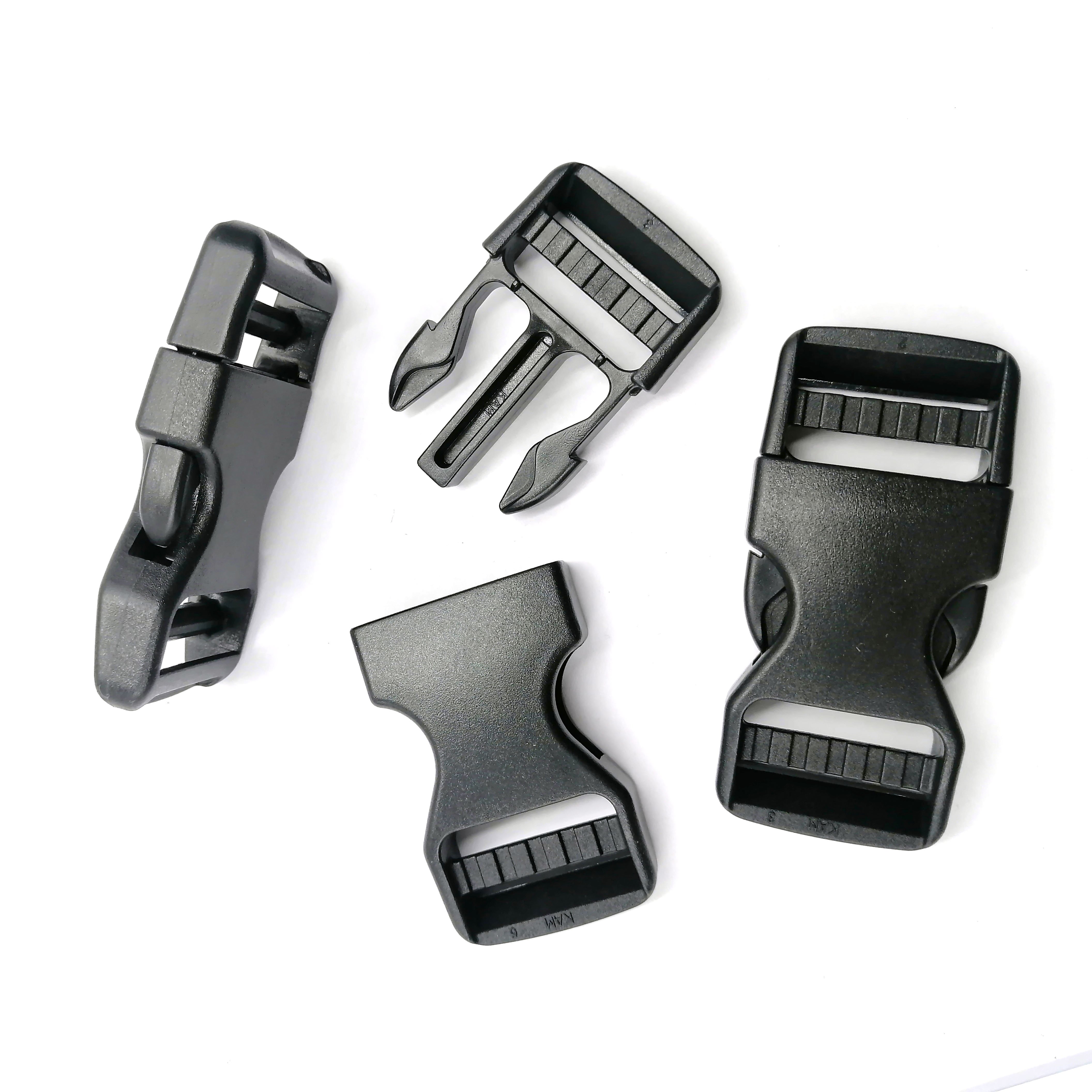 Dual Adjustable Plastic Buckles No Sewing Quick Cam Lock Side Release Buckles for Webbing Belt Dog Collars