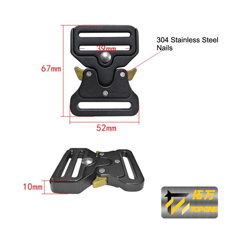 Automatic Quick Release Metal Shoes Buckle 38mm Zinc Alloy Tactical Buckle