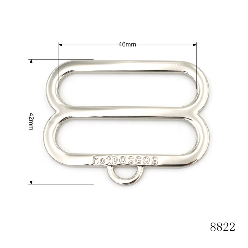 Hardware Accessories Bag Parts Square Logo Buckle Metal Adjustable Buckle
