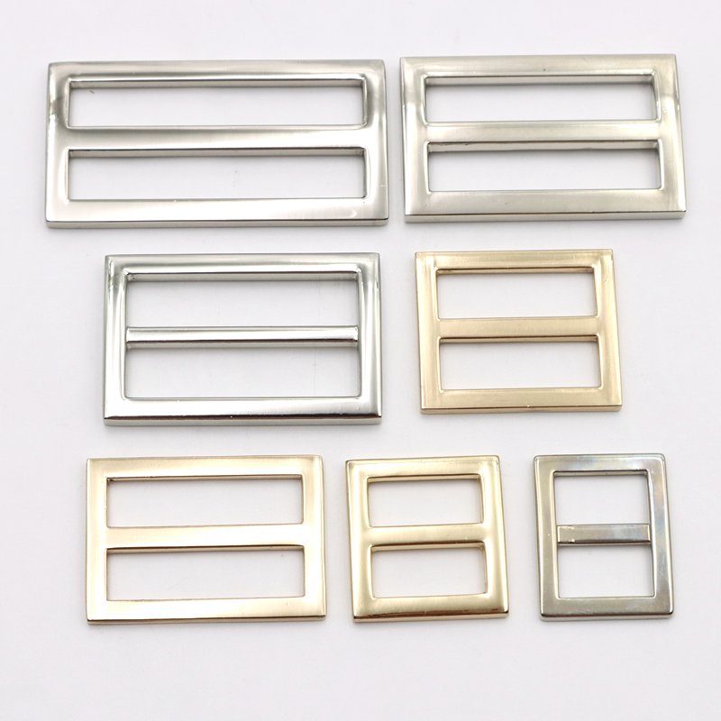 Hardware Accessories Bag Parts Square Logo Buckle Metal Adjustable Buckle