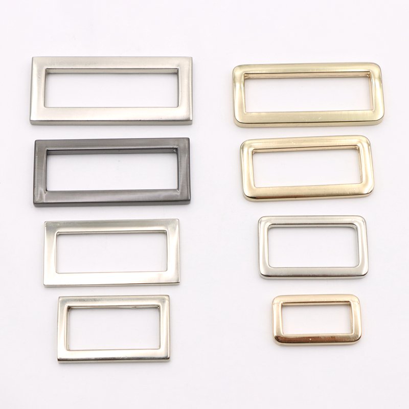 Hardware Accessories Bag Parts Square Logo Buckle Metal Adjustable Buckle