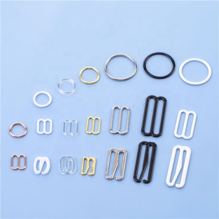 Bra Ring And Slider Iron Hooks Strap Nylon Coated Underwire Plastic Adjustable Shoulder Bra Buckles Underwear Accessories