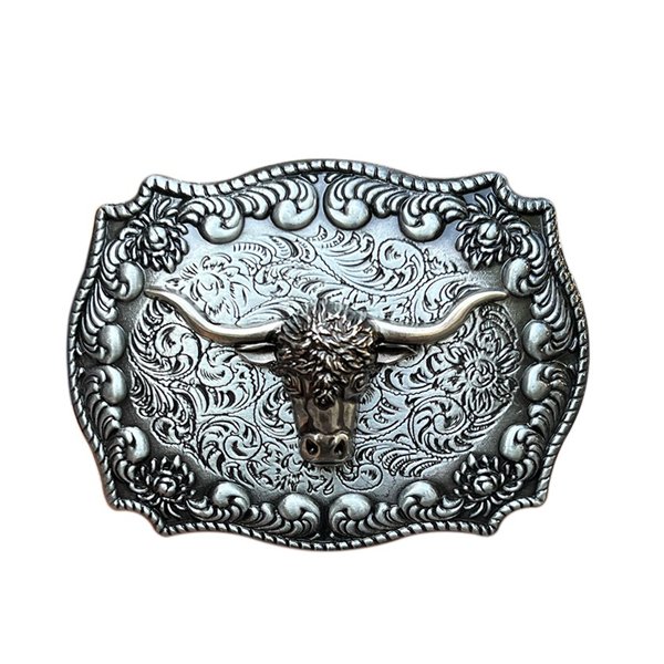 Personalized Vintage metal zinc Western Style Bull Head Belt Buckle Customized for Pant Waist Belt