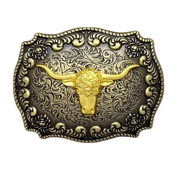 Personalized Vintage metal zinc Western Style Bull Head Belt Buckle Customized for Pant Waist Belt